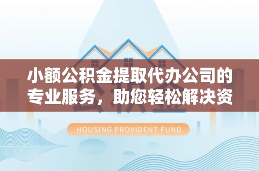 阿拉善左旗小额公积金提取代办公司的专业服务，助您轻松解决资金难题