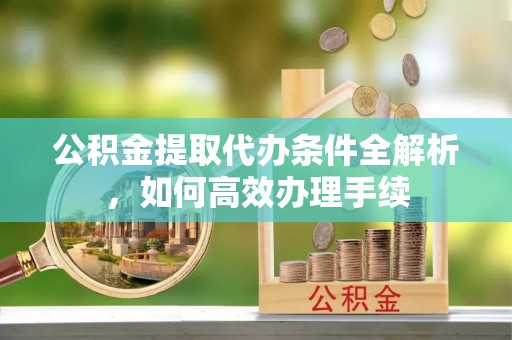 阿拉善左旗公积金提取代办条件全解析，如何高效办理手续