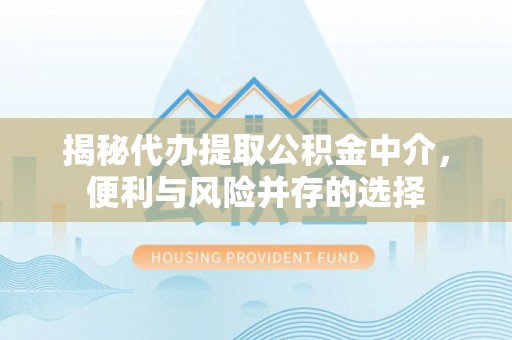 阿拉善左旗揭秘代办提取公积金中介，便利与风险并存的选择