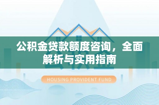 阿拉善左旗公积金贷款额度咨询，全面解析与实用指南