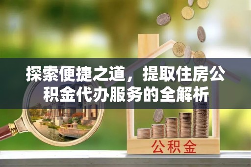 阿拉善左旗探索便捷之道，提取住房公积金代办服务的全解析
