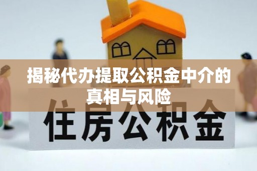 阿拉善左旗揭秘代办提取公积金中介的真相与风险