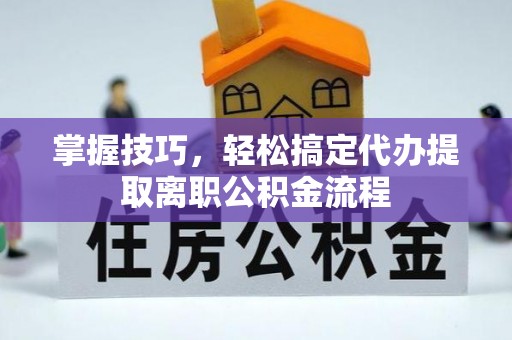 阿拉善左旗掌握技巧，轻松搞定代办提取离职公积金流程
