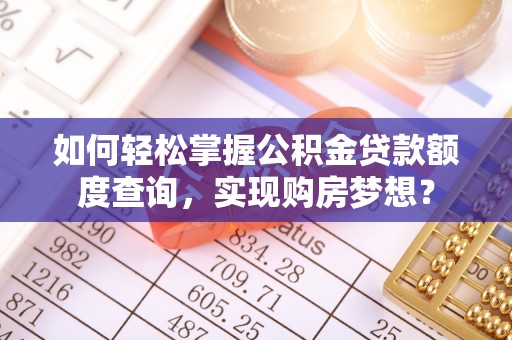 阿拉善左旗如何轻松掌握公积金贷款额度查询，实现购房梦想？