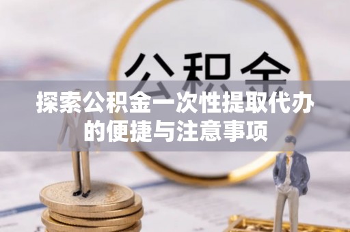 阿拉善左旗探索公积金一次性提取代办的便捷与注意事项