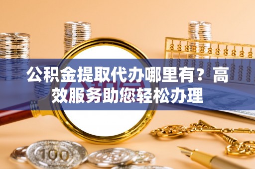 阿拉善左旗公积金提取代办哪里有？高效服务助您轻松办理