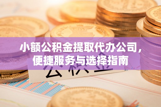 阿拉善左旗小额公积金提取代办公司，便捷服务与选择指南