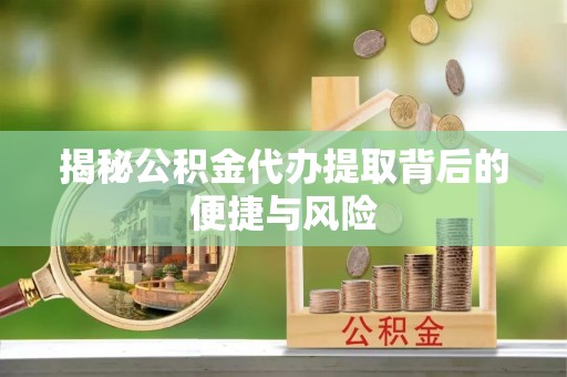 阿拉善左旗揭秘公积金代办提取背后的便捷与风险