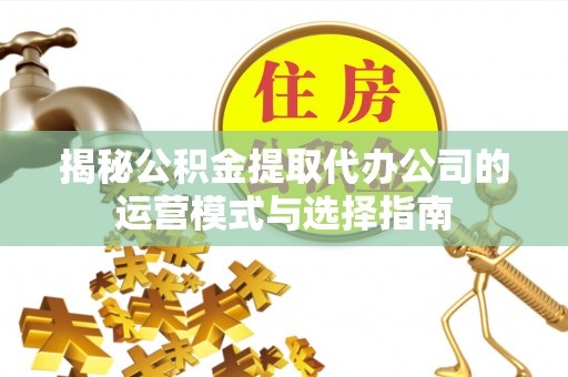 阿拉善左旗揭秘公积金提取代办公司的运营模式与选择指南