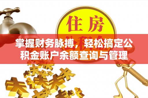 阿拉善左旗掌握财务脉搏，轻松搞定公积金账户余额查询与管理
