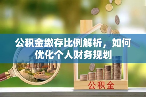 阿拉善左旗公积金缴存比例解析，如何优化个人财务规划