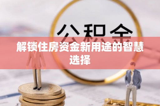 阿拉善左旗解锁住房资金新用途的智慧选择